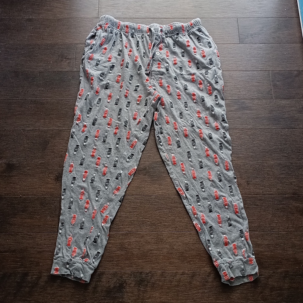 % Gray Coca-Cola Coke Pajama Pants